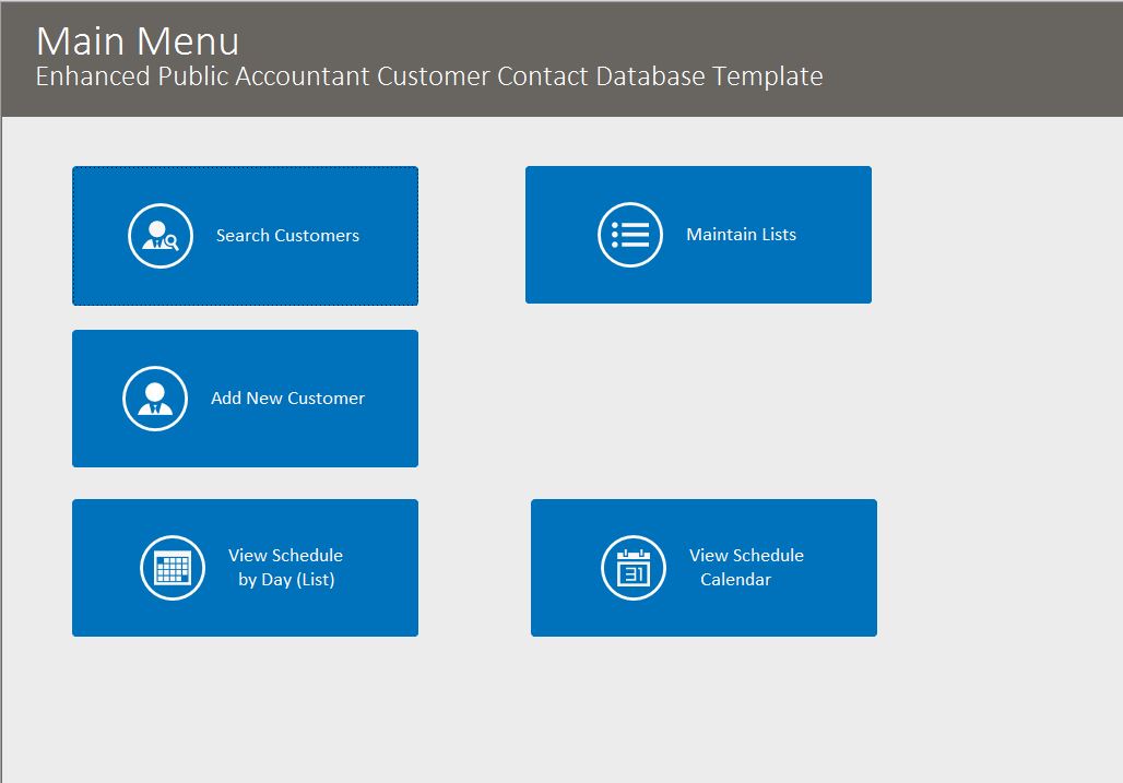 Public Accountant Enhanced Contact Template | Contact Database